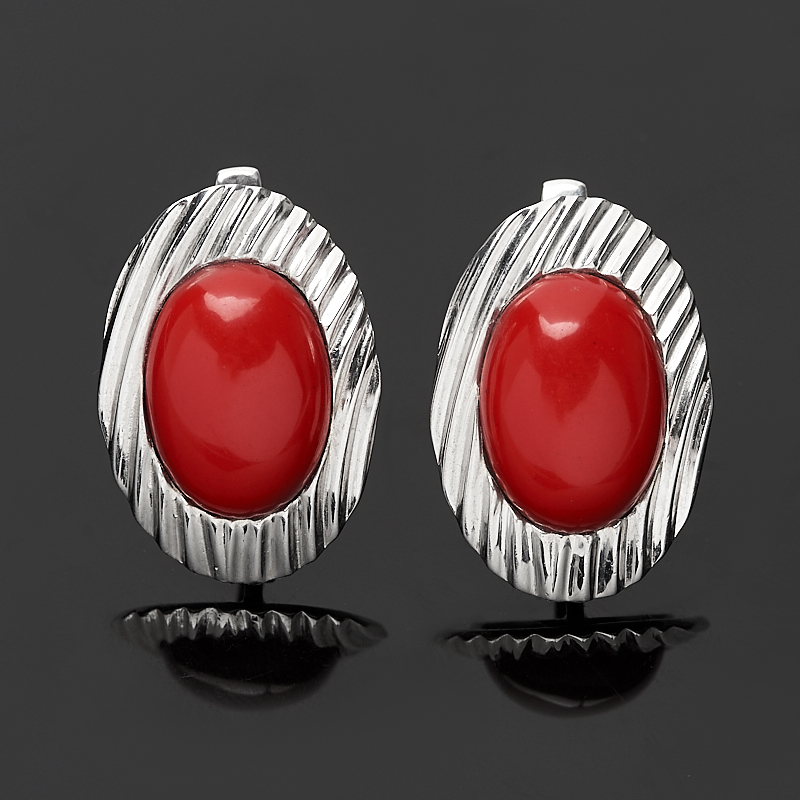 

Серьги коралл красный (серебро 925 пр.)