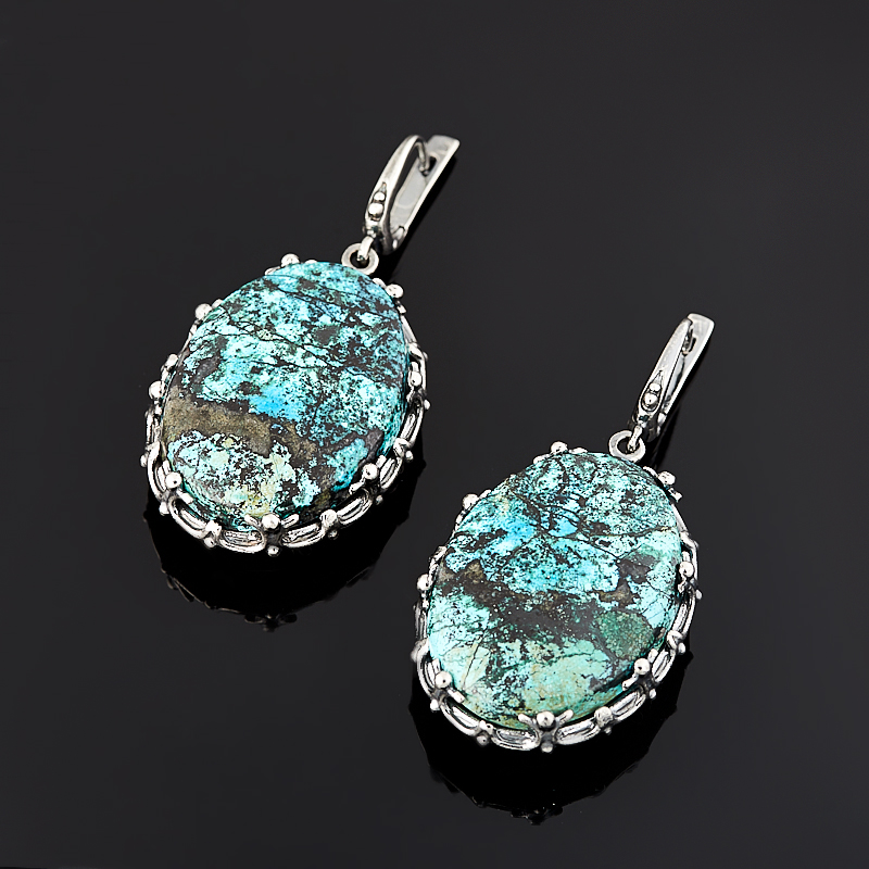 

Серьги хризоколла (серебро 925 пр.)
