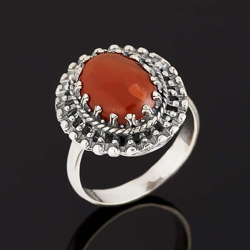 

Кольцо сердолик (серебро 925 пр.) размер 18,5