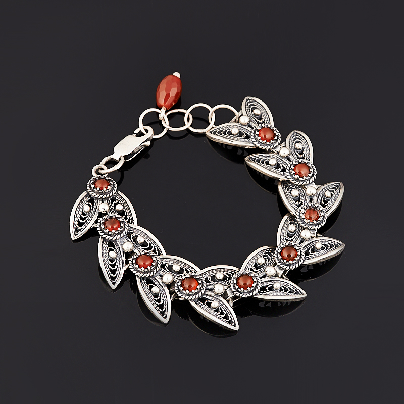 

Браслет сердолик 17 см (серебро 925 пр.)