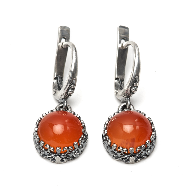 

Серьги сердолик (серебро 925 пр.)