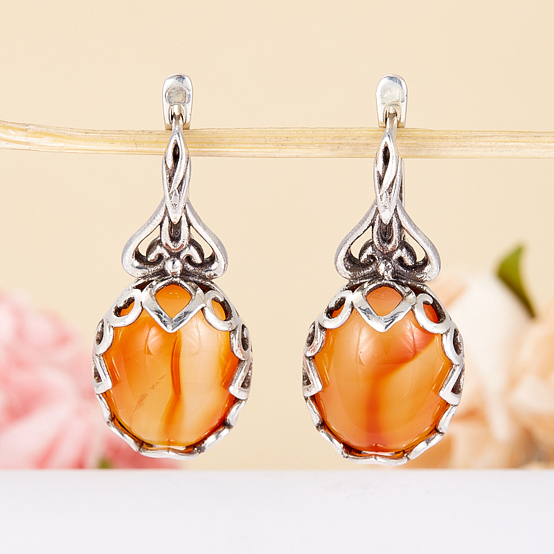 

Серьги сердолик (серебро 925 пр.)