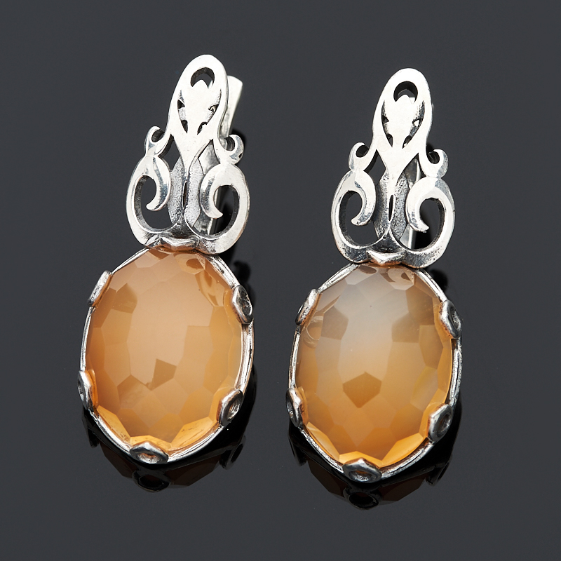 

Серьги сердолик огранка (серебро 925 пр.)
