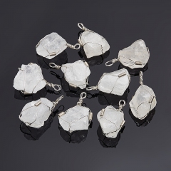 Кулон горный хрусталь Бразилия (биж. сплав) кристалл 4-4,5 см