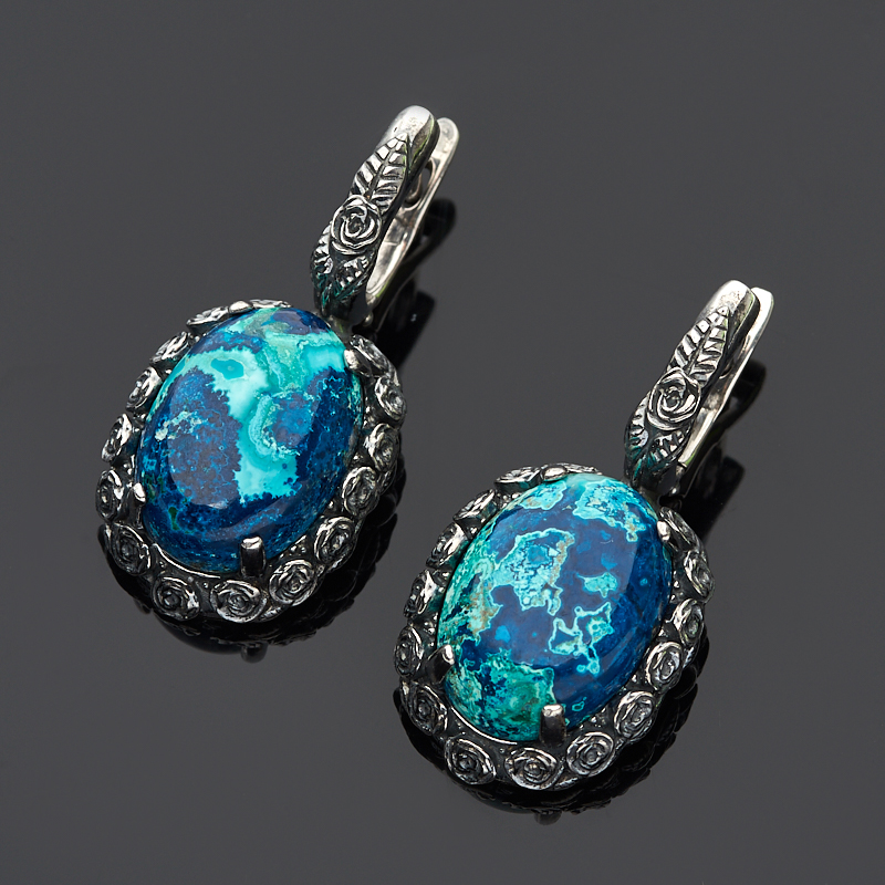 

Серьги хризоколла (серебро 925 пр.)