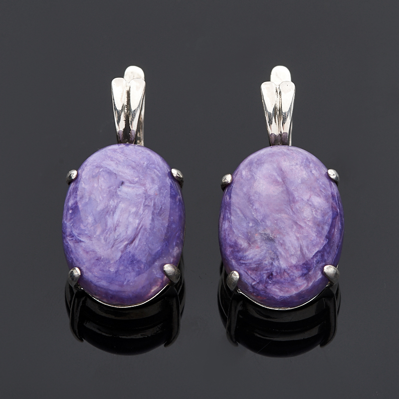 

Серьги чароит (серебро 925 пр.)