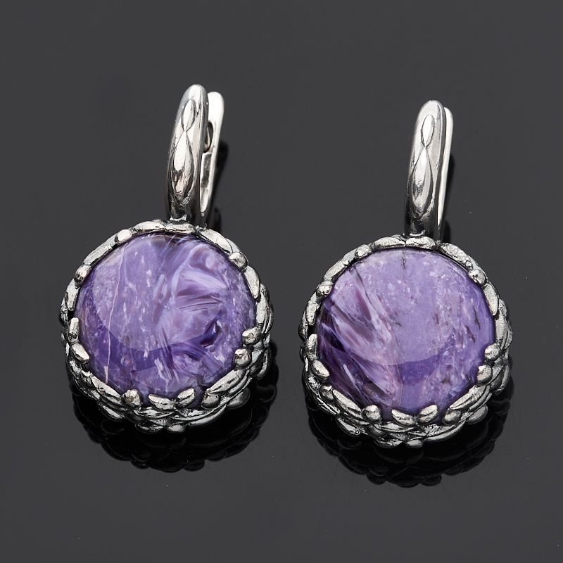 

Серьги чароит (серебро 925 пр.)