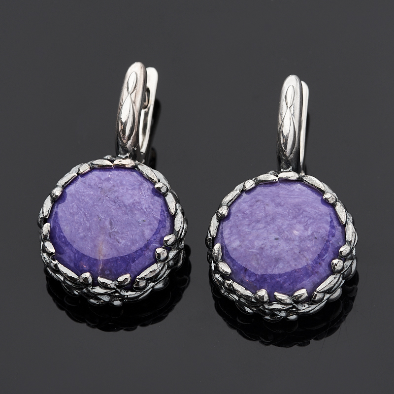

Серьги чароит (серебро 925 пр.)