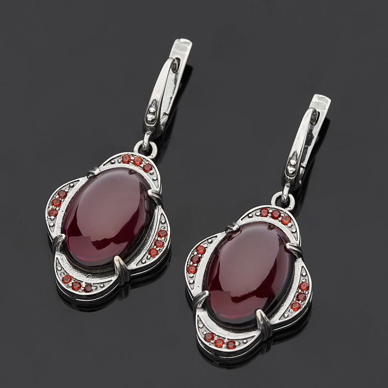 

Серьги гранат альмандин (серебро 925 пр.)