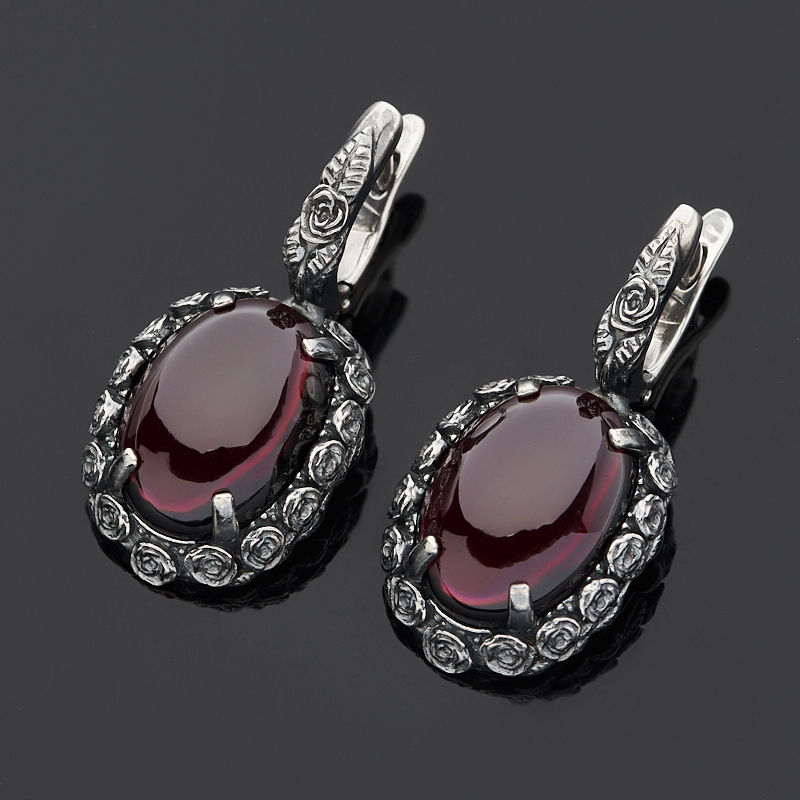 

Серьги гранат альмандин (серебро 925 пр.)
