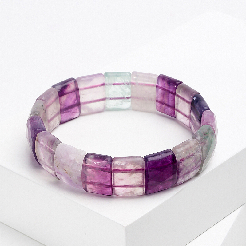 

Браслет флюорит огранка 19 см