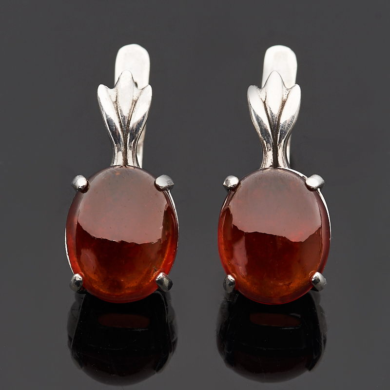 

Серьги гранат гессонит (серебро 925 пр.)