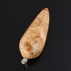 Кулон яшма рисунчатая (песочная) Намибия (биж. сплав) 6-7 см