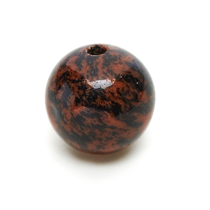 Бусина обсидиан коричневый Армения шарик 8-8,5 мм (1 шт)
