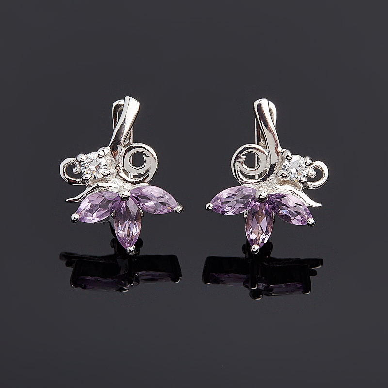 

Серьги аметист огранка (серебро 925 пр.)