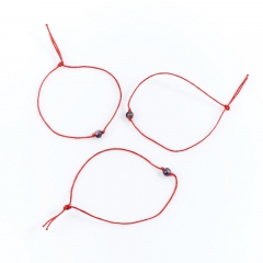 Браслет чароит Россия красная нить Для силы воли (От зависимости) 6 мм 28 см (регулируемый) (текстиль)