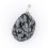 Кулон обсидиан снежный США (биж. сплав) галтовка 2-3,5&nbsp;см