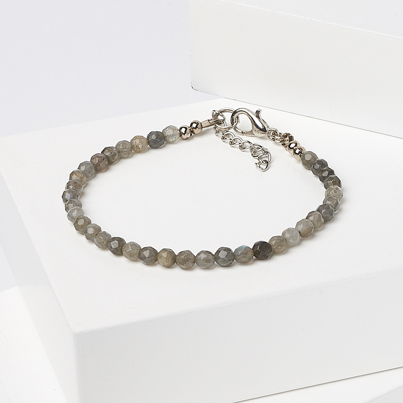 

Браслет лабрадор огранка 4 мм 17-20 см (биж. сплав)