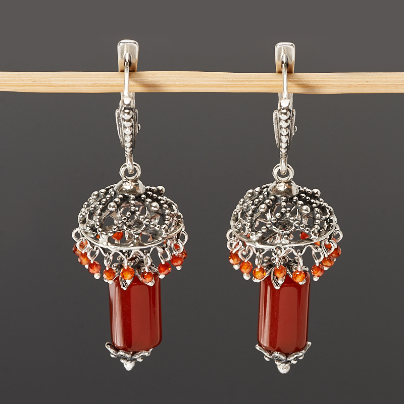 

Серьги сердолик (серебро 925 пр.)