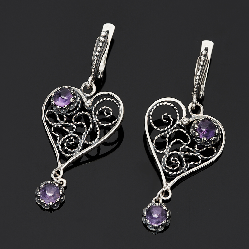 

Серьги аметист (серебро 925 пр. оксидир.)