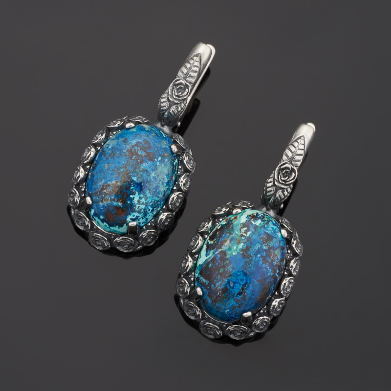 

Серьги хризоколла (серебро 925 пр.)