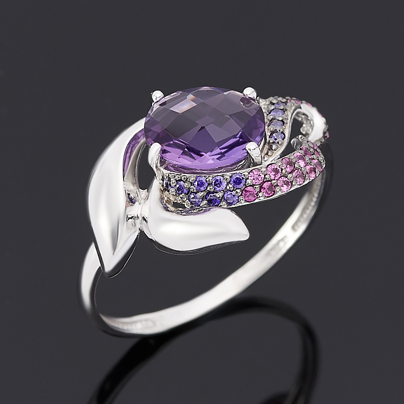 

Кольцо аметист огранка (серебро 925 пр.) размер 17