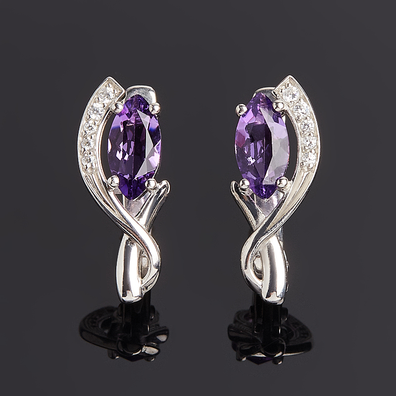 

Серьги аметист огранка (серебро 925 пр.)
