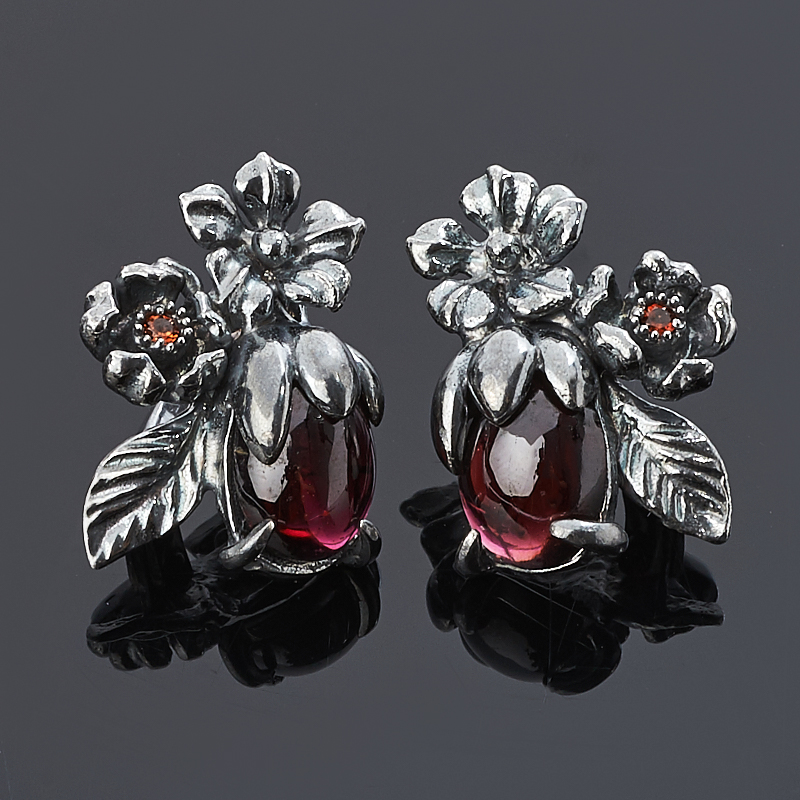 

Серьги гранат альмандин (серебро 925 пр.)