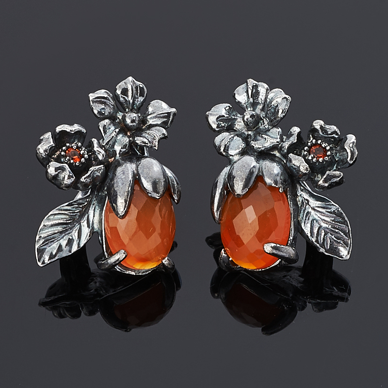 

Серьги сердолик огранка (серебро 925 пр.)