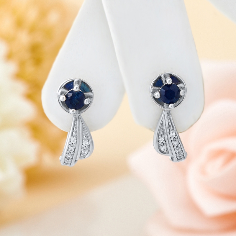 

Серьги сапфир огранка (серебро 925 пр.)