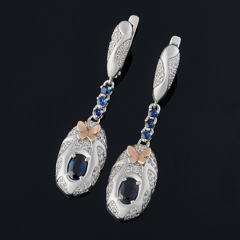 

Серьги сапфир огранка (серебро 925 пр.)