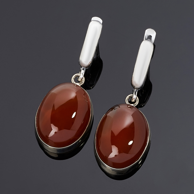 

Серьги сердолик (нейзильбер)