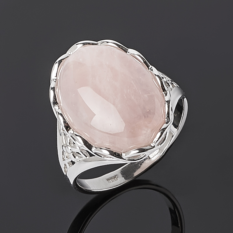 

Кольцо розовый кварц (серебро 925 пр. родир. бел.) размер 17,5