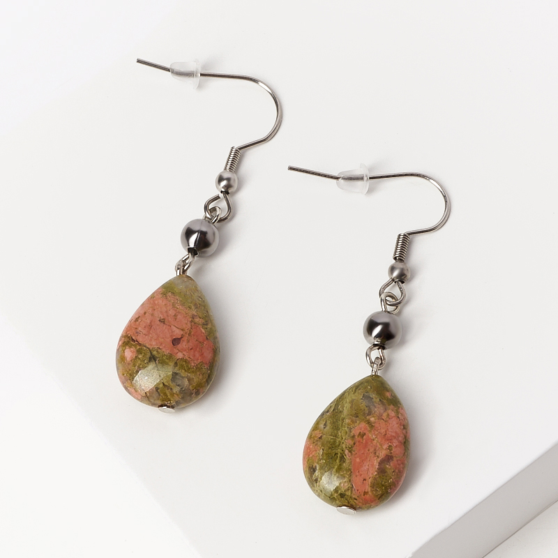 

Серьги унакит (сталь хир.) 5 см