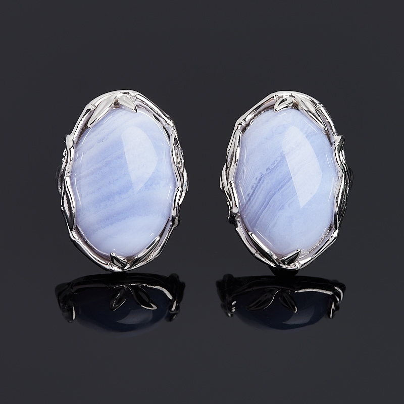 

Серьги агат голубой (серебро 925 пр. родир. бел.)