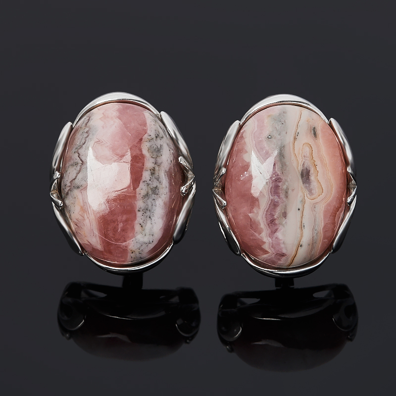 

Серьги родохрозит (серебро 925 пр. родир. бел.)