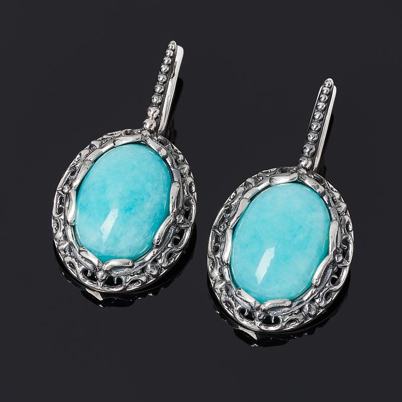 

Серьги амазонит (серебро 925 пр. оксидир.)