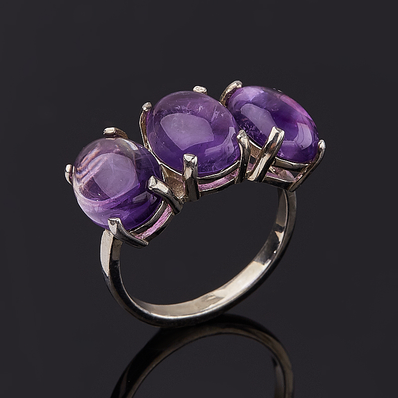 

Кольцо аметист (серебро 925 пр. родир. бел.) размер 17,5