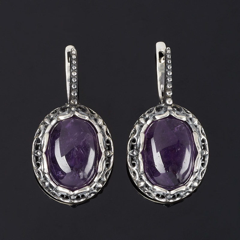 

Серьги аметист (серебро 925 пр. оксидир.)