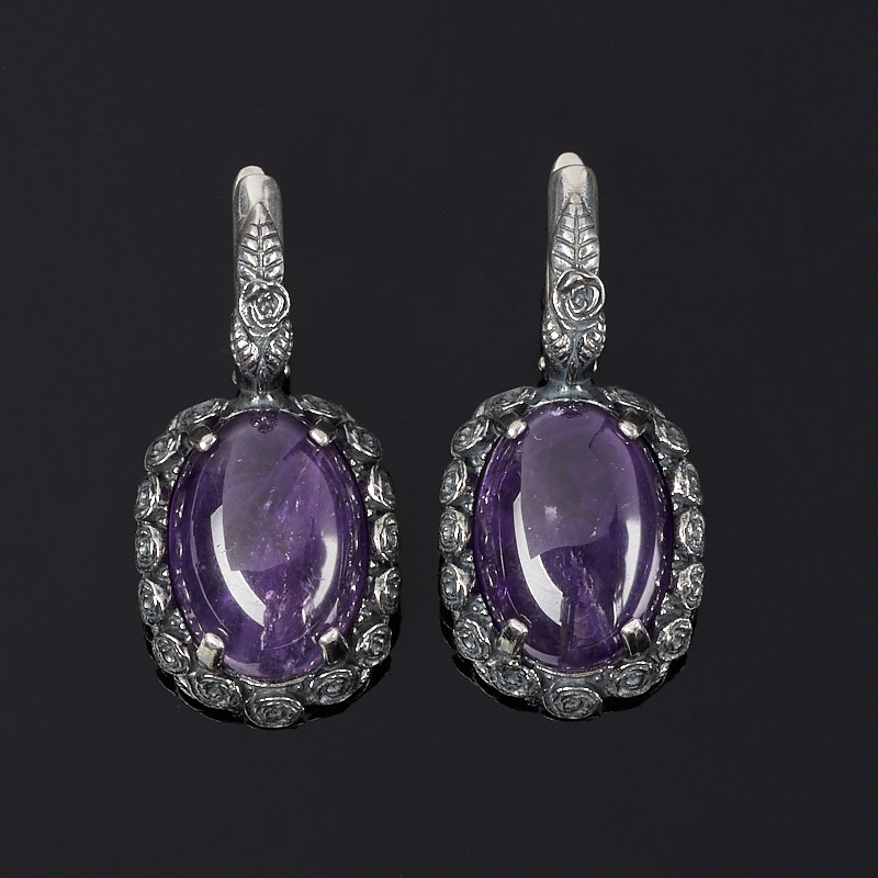 

Серьги аметист (серебро 925 пр. оксидир.)