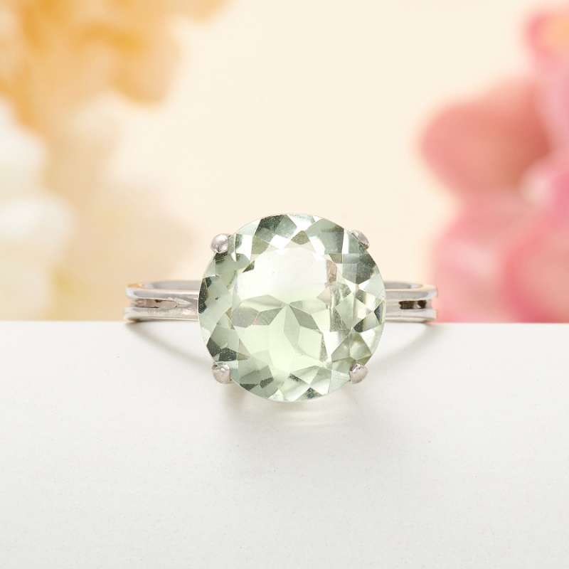 

Кольцо празиолит (серебро 925 пр. родир. бел.) огранка размер 17,5