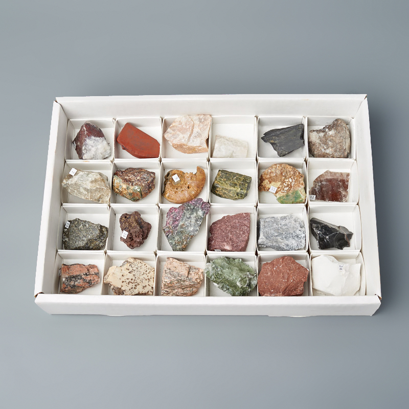 Коллекция самоцветов. Коллекция "минералы и горные породы" (48 видов). Коллекция камней. Коллекция минералов. Набор камней и минералов.