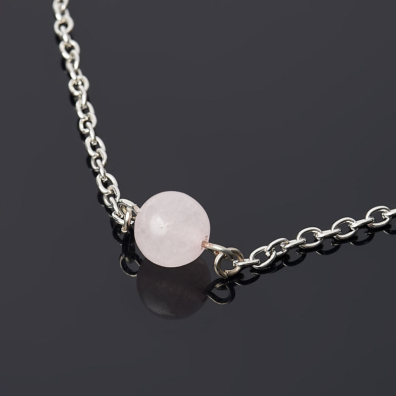 

Кулон розовый кварц (биж. сплав)