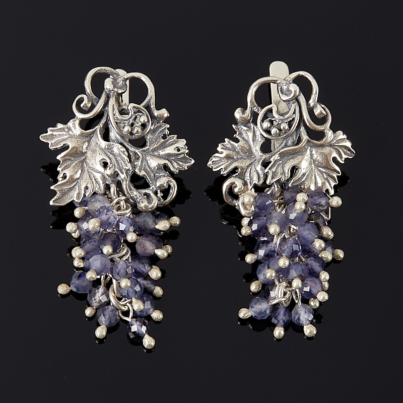 

Серьги иолит (кордиерит) (серебро 925 пр. оксидир.)