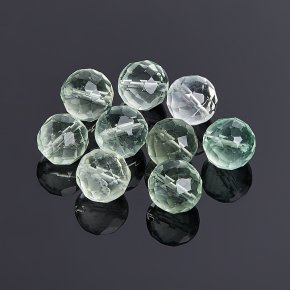 Бусина флюорит зеленый Китай шарик 9,5-10 мм огранка (1 шт)