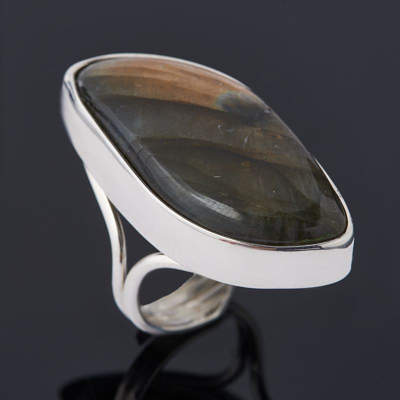 

Кольцо лабрадор (серебро 925 пр. родир. бел.) (регулируемый) размер 17