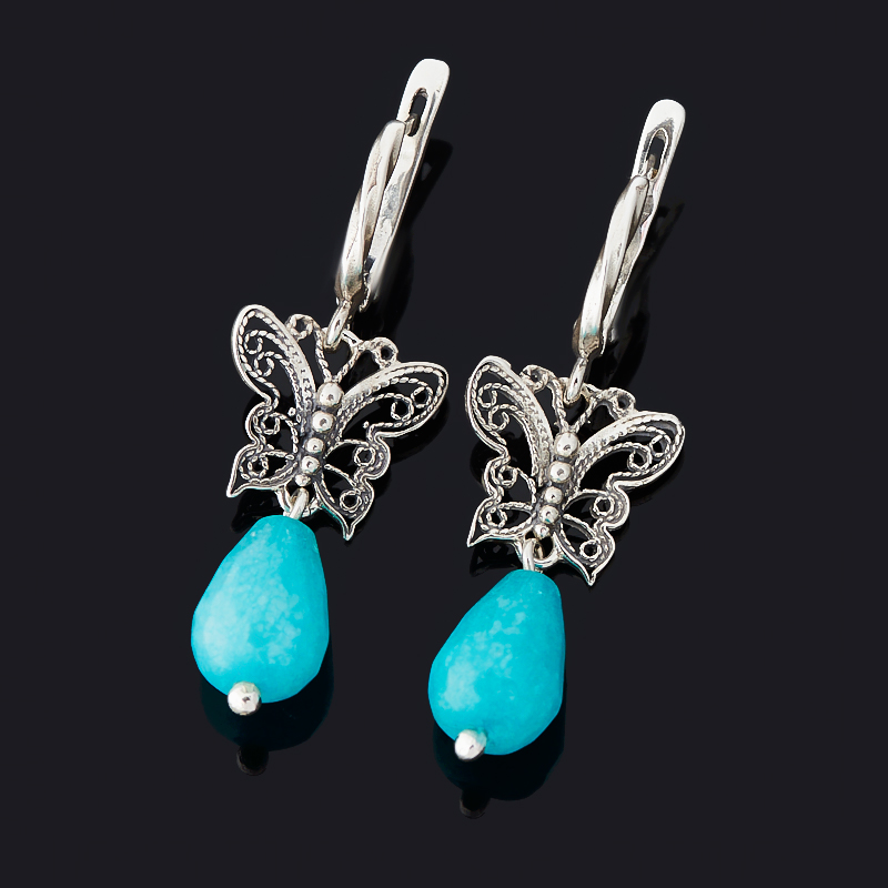 

Серьги амазонит (серебро 925 пр. оксидир.)