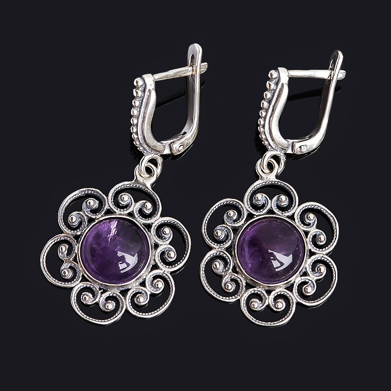 

Серьги аметист (серебро 925 пр. оксидир.)