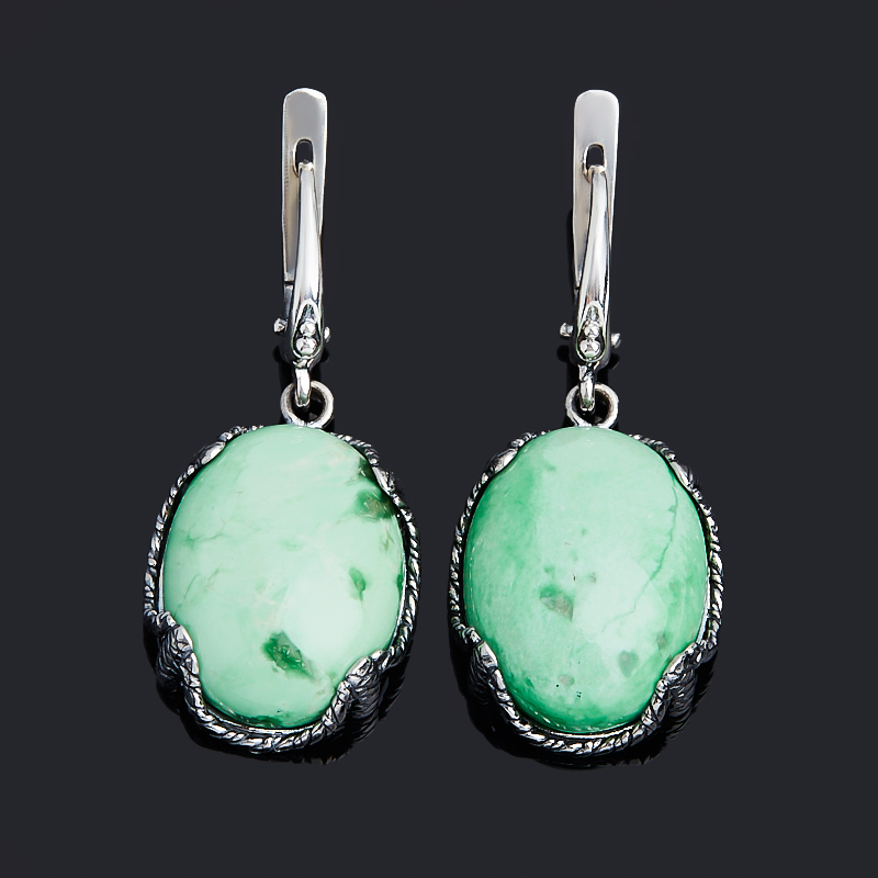 

Серьги варисцит (серебро 925 пр. оксидир.)