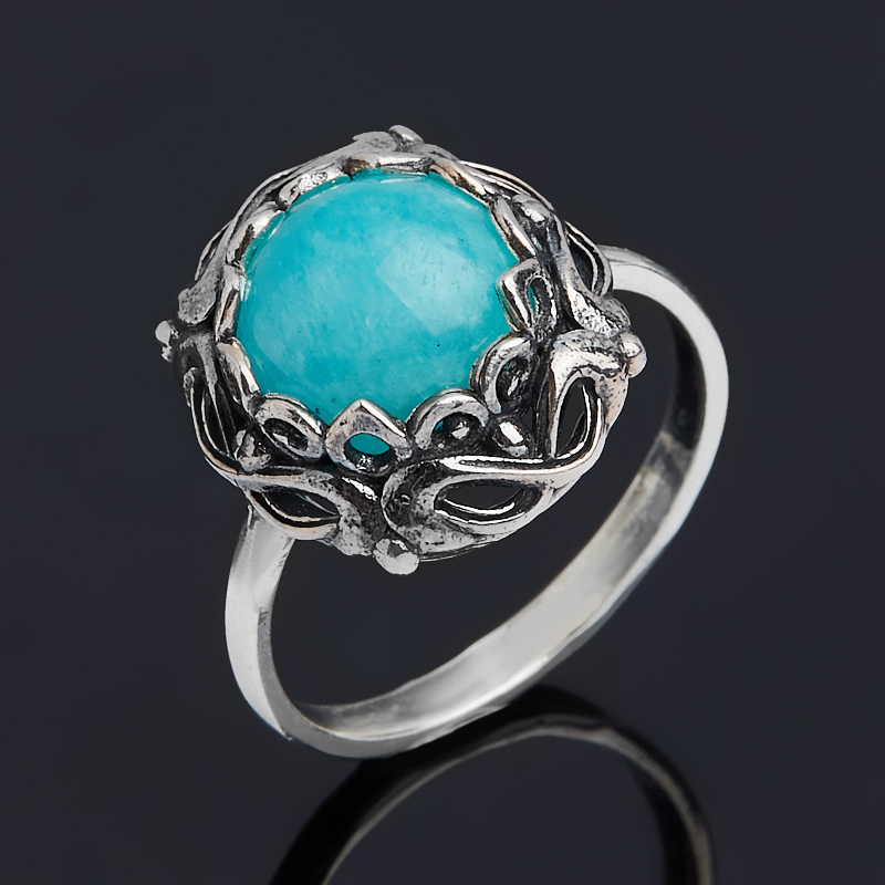 

Кольцо амазонит (серебро 925 пр. оксидир.) размер 18,5